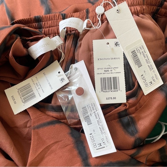 Jonathan Simkhai Katana Halter Twist Blouse Joey Wide Leg Pant Shibori Set NWT M - Picture 8 of 11